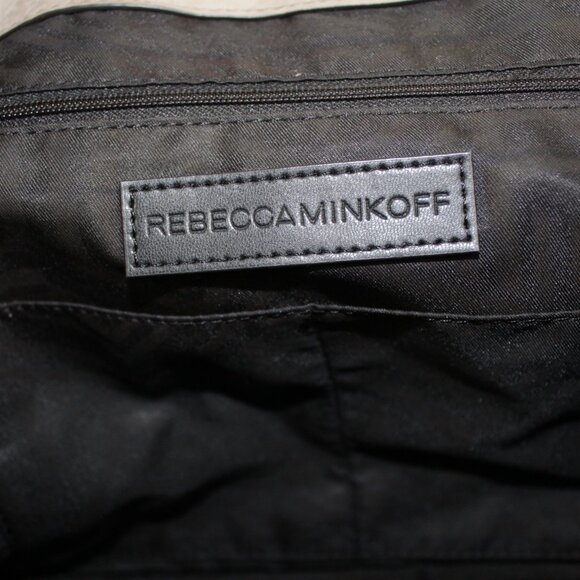 Rebecca Minkoff, Leather Paige Whipstitch Nubuck Satchel Bag - Picture 12 of 14